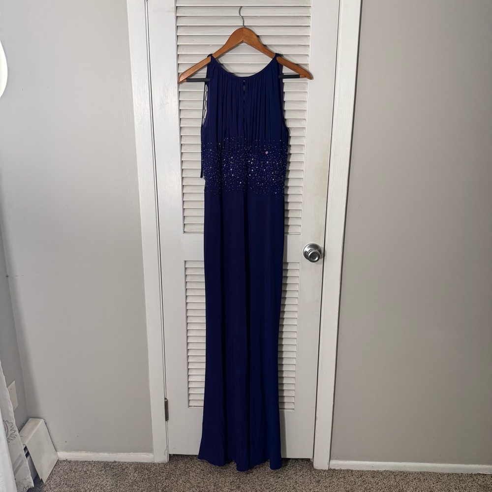 JS Boutique Navy Embellished Maxi Dress